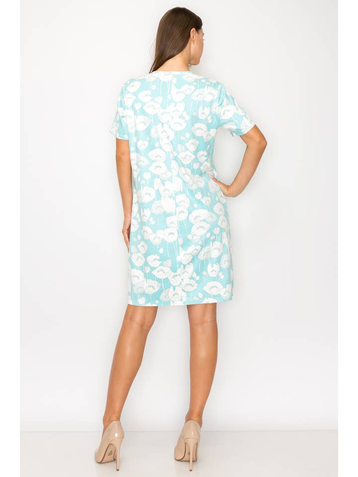 Joh Apparel - Wholesale Dress - Women's - Audrey Print Dress V Neck with Pockets