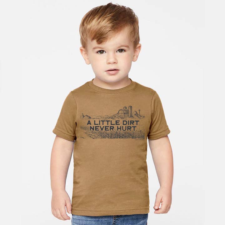 LITTLE DIRT NEVER HURT - TODDLER Graphic Tees   for wholesale by Lemon Lorraine's LLC
