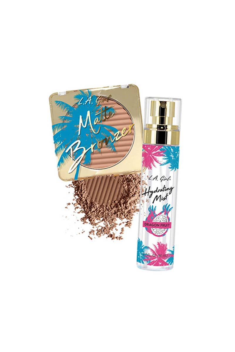PINEAPPLE Beauty - Wholesale Makeup Setting Spray/Powder - LA Girl GPD434 Matte Bronzer and Hydrating Mist Set - 24pc2