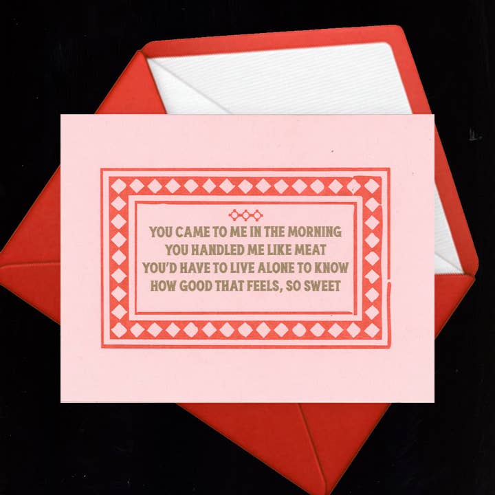 Leonard Cohen "Vlees" Risograph Valentijnsdag Jubileum voor wholesale door Back of Beyond Press