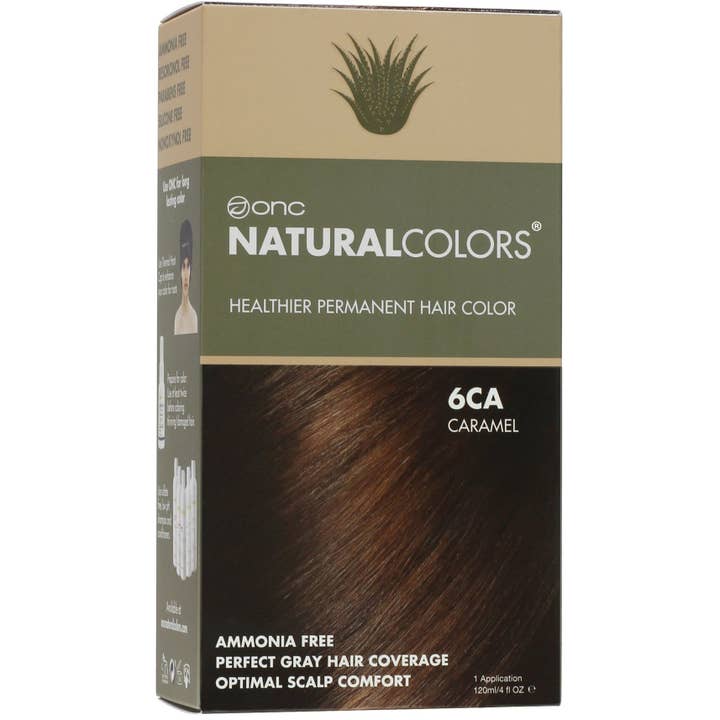 Teinture capillaire activée par la chaleur au caramel 6CA avec ingrédients biologiques pour la vente par Organic Natural Colors