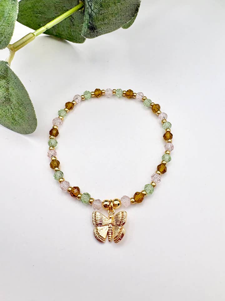 Whimsical Crystal Butterfly Bracelet for wholesale by Candi Co Jewellery