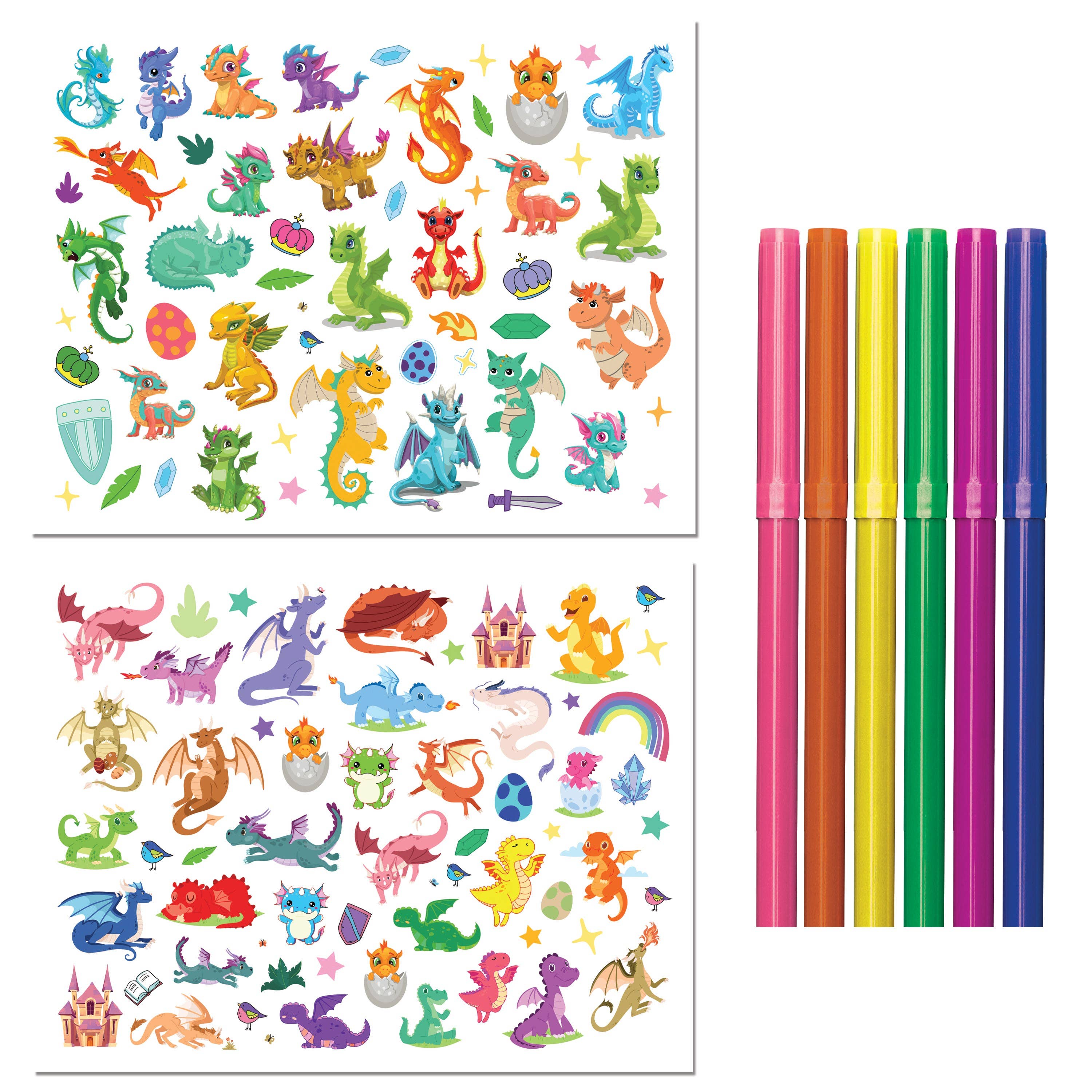 Hinkler Australia - Wholesale Colouring and activity book – kids and baby - Dragon Kingdom Colouring Set with Lap Desk2