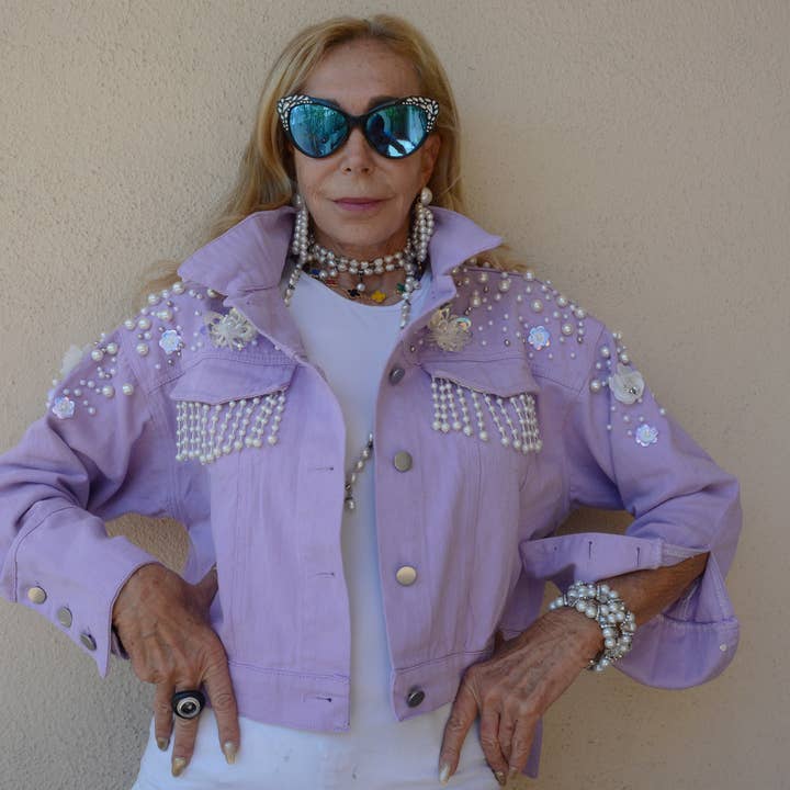 La Verne spijkerjack voor wholesale door Timmy Woods Beverly Hills