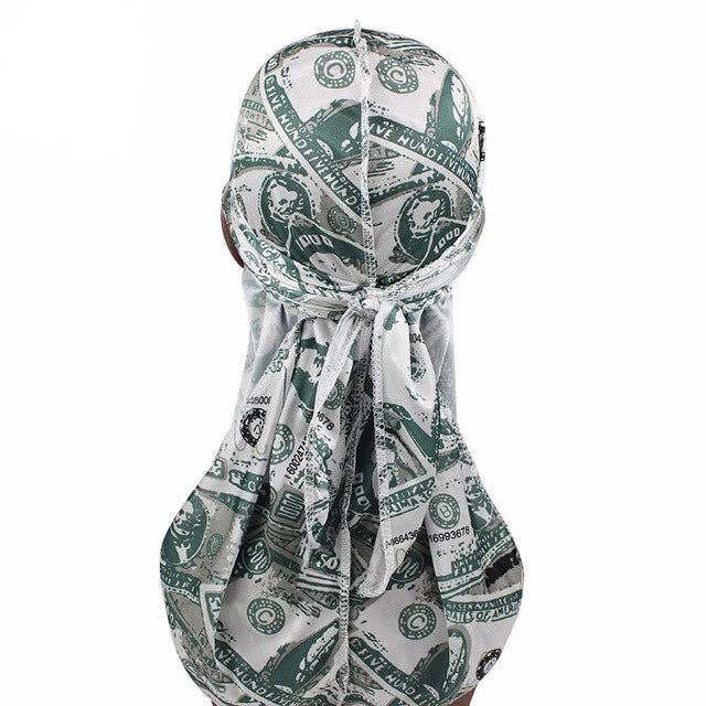 Dollar Print Silky Durag for wholesale by Taelor Boutique