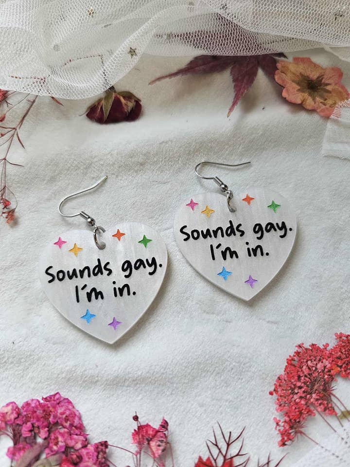 Sounds Gay, I'm In Hearts for wholesale by Fallen Pine Studio