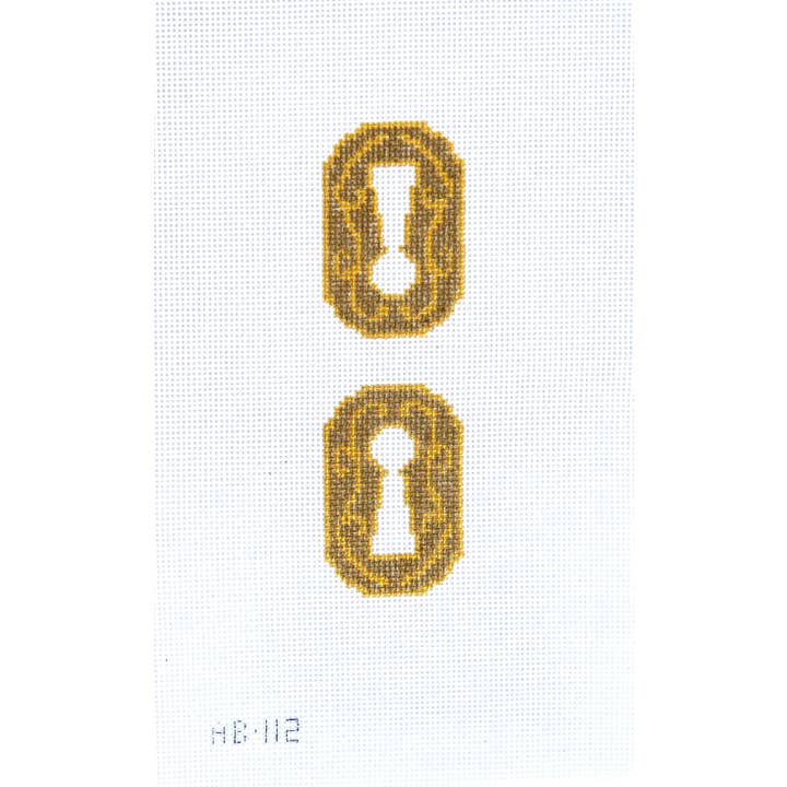 Key Hole Scissor Fob for wholesale by Alice & Blue Needlepoint Designs