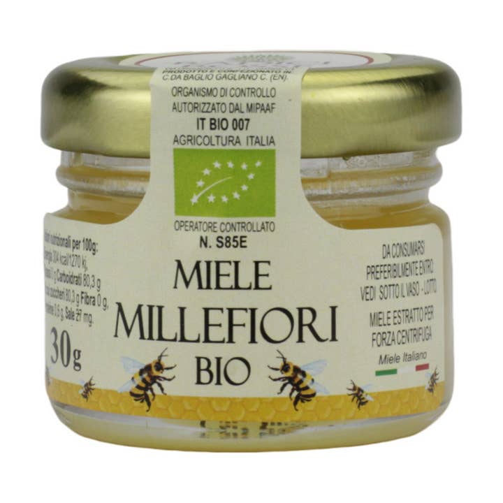 Miel bio de fleurs sauvages, 30 g pour la vente par Radici Rosse