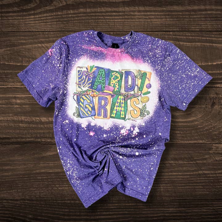 Camiseta estampada Mardi Gras para venta al por mayor de Bayou Born