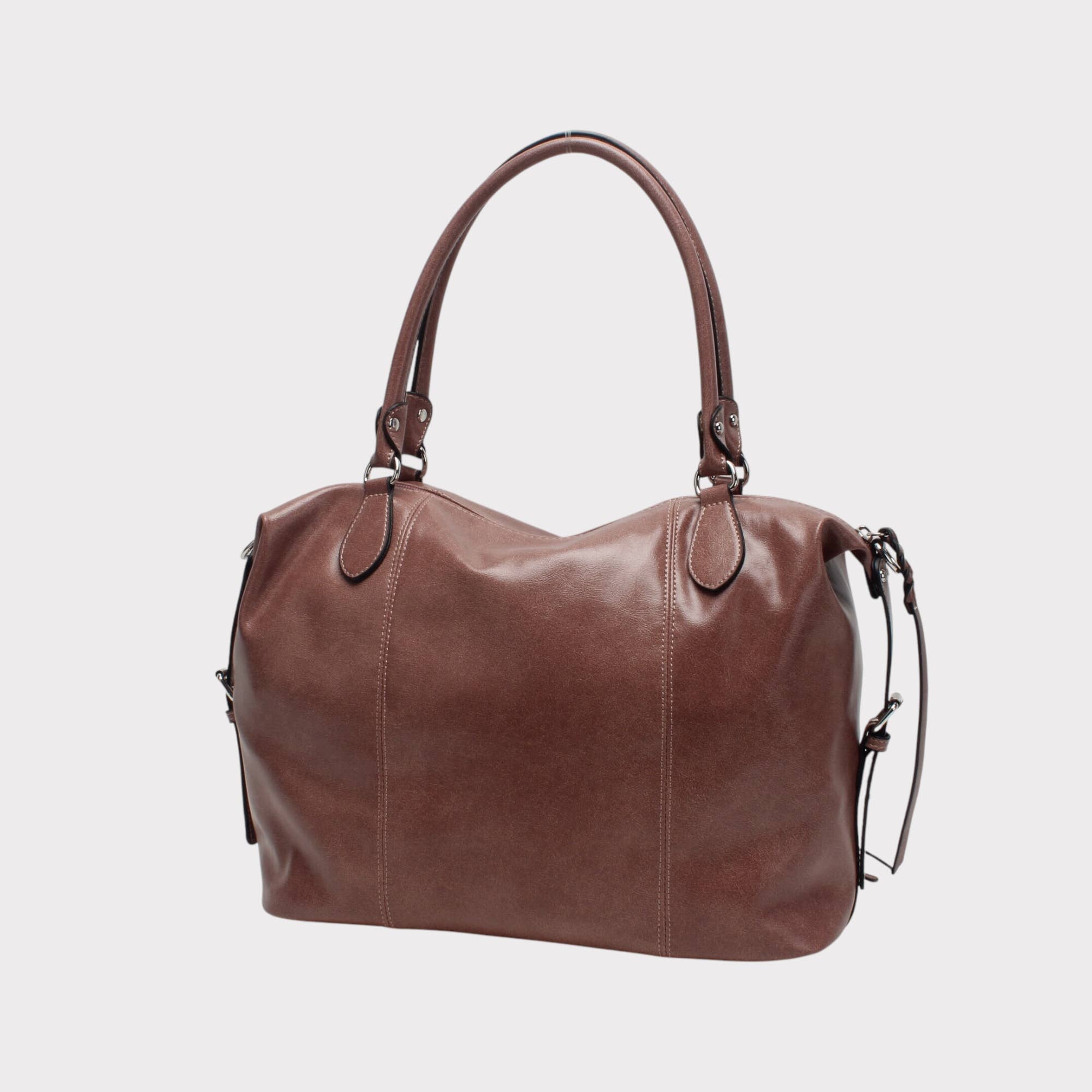 BESTINI - Wholesale Top Handle Bag - Women's - Vintage bowling bag with multiple zips2