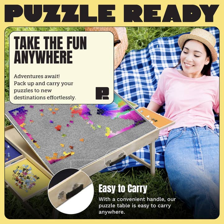Puzzle Ready - Wholesale Puzzle - Adult - Foldable Puzzle Table with Legs