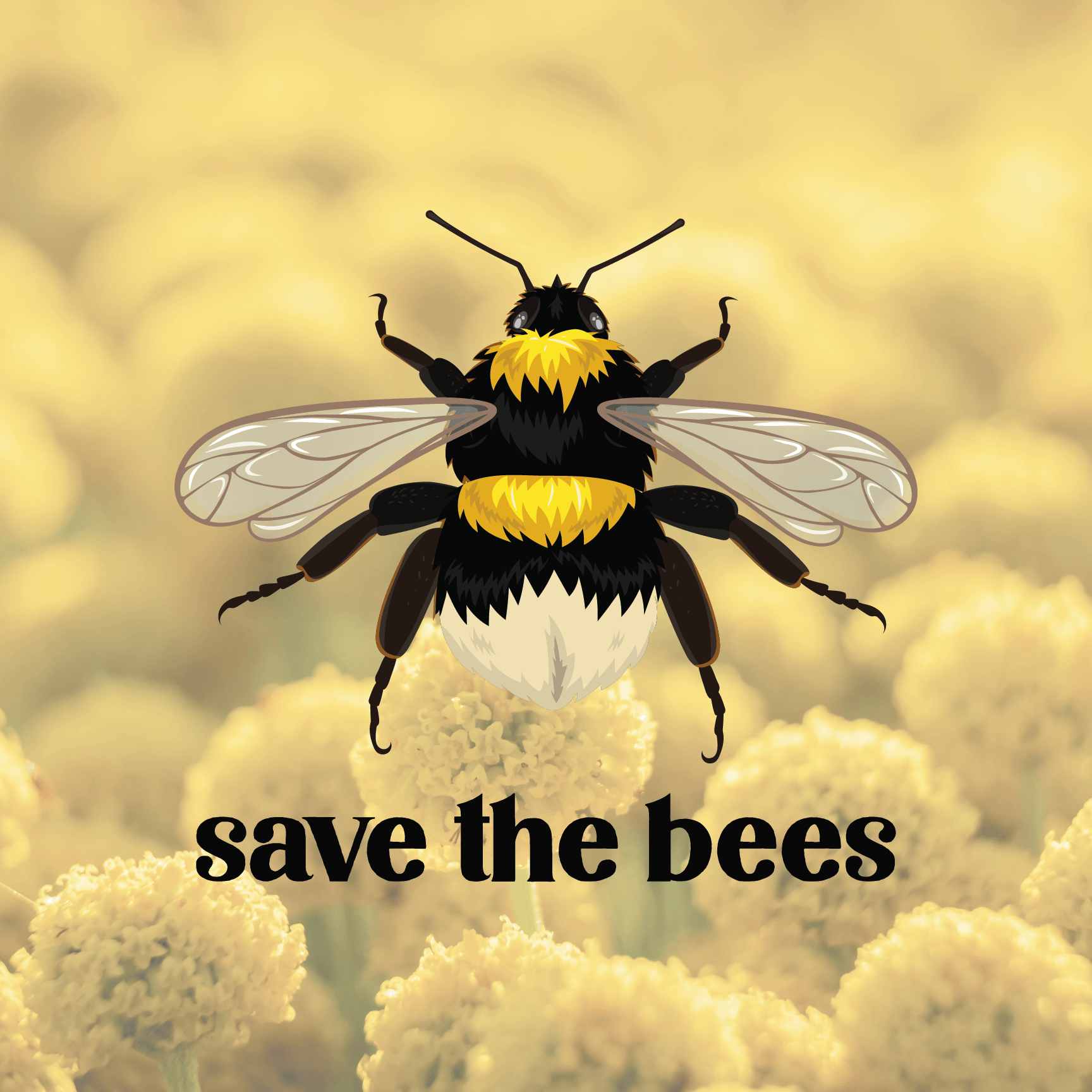 Sage & Oak - Wholesale Sticker - Save the Bees 3" Waterproof Sticker2