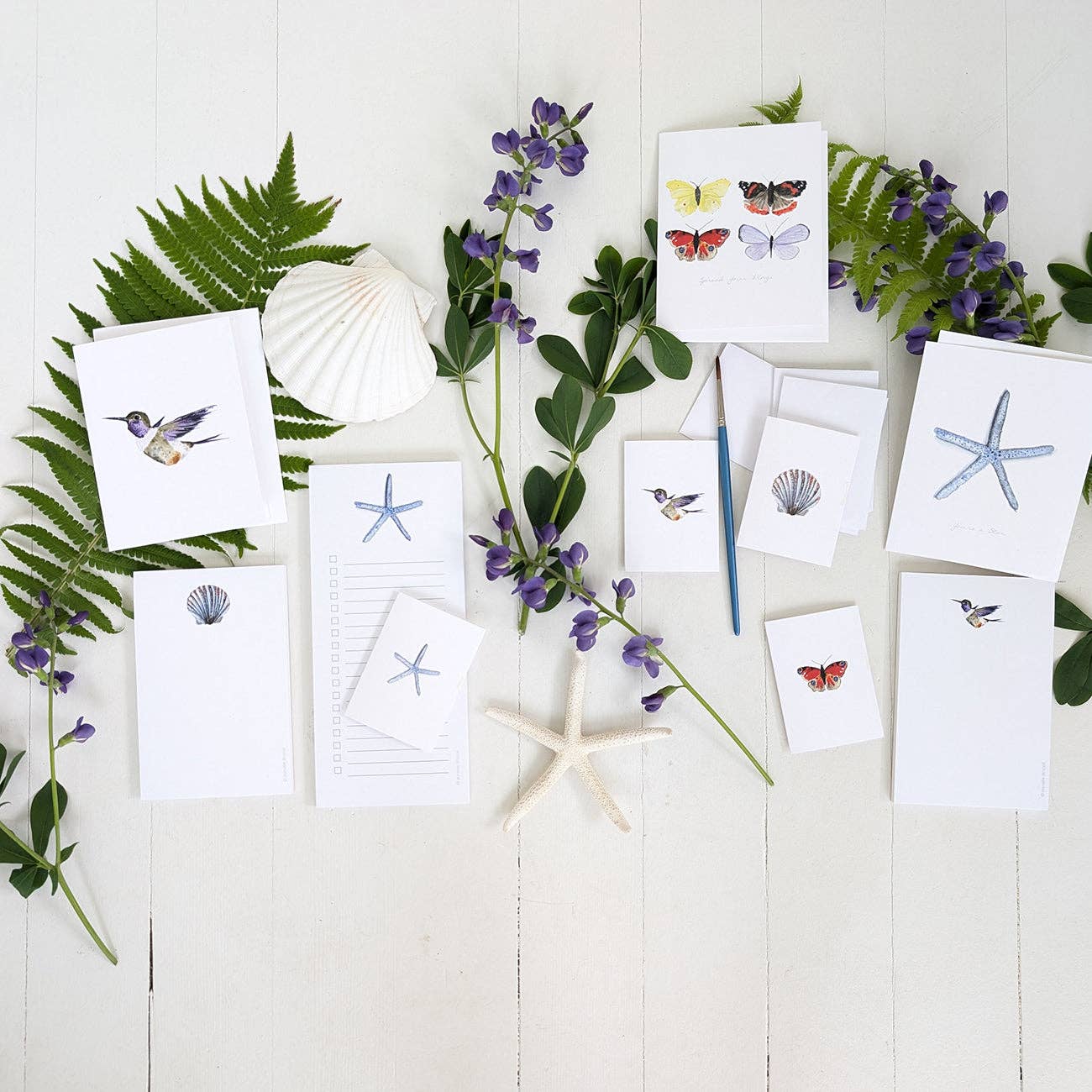 Finding Silver Pennies - Wholesale Everyday Greeting Card - Blue Starfish Note Card | Coastal Greeting Card4