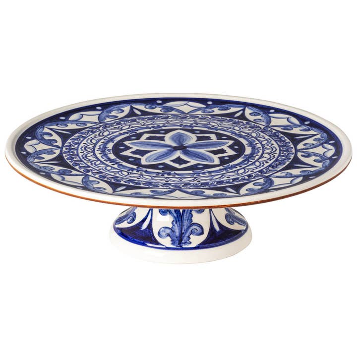 Assiette sur Pied 33 - Alentejo Terracota - Blue-White pour la vente par Costa Nova