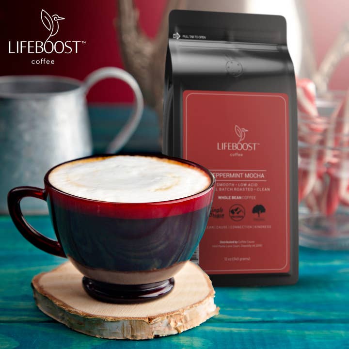 Lifeboost Coffee - Wholesale Coffee Beans - Peppermint Mocha1