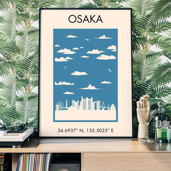 Impressão de estilo turístico de Osaka por atacado de Ink & Drop