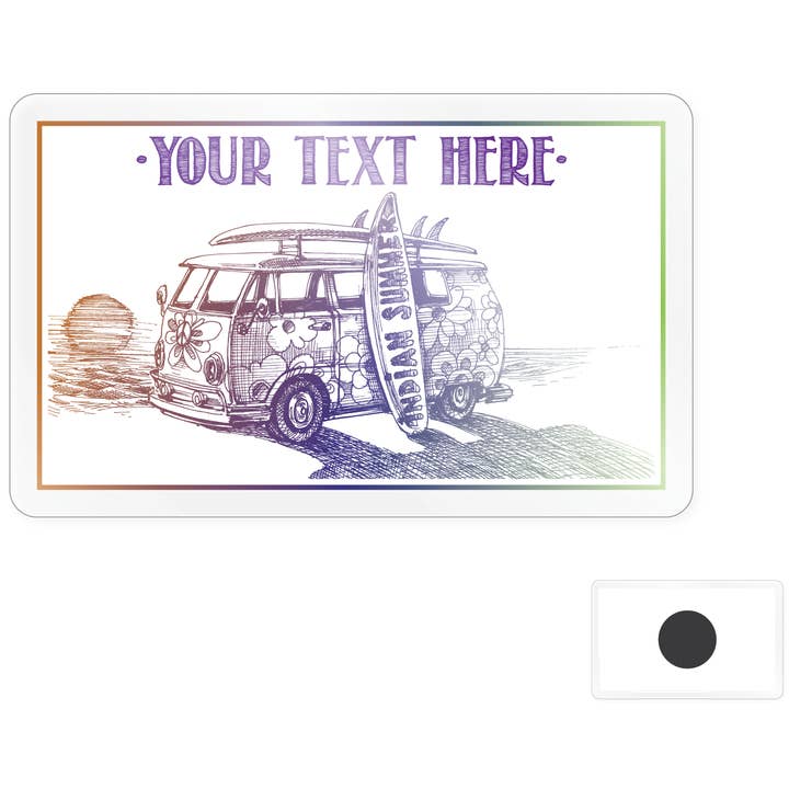 Magnet - Surfing Van Sunset Scene for wholesale by Morris Magnets