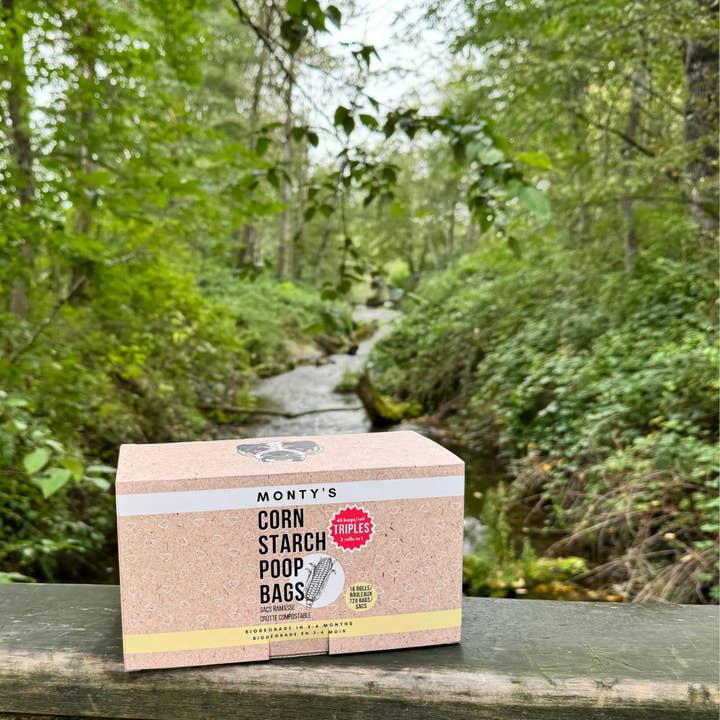 Monty's Bags - Wholesale Pet poo bag - Compostable Cornstarch Poop Bags - 9 x 13" - Triples Rolls 3