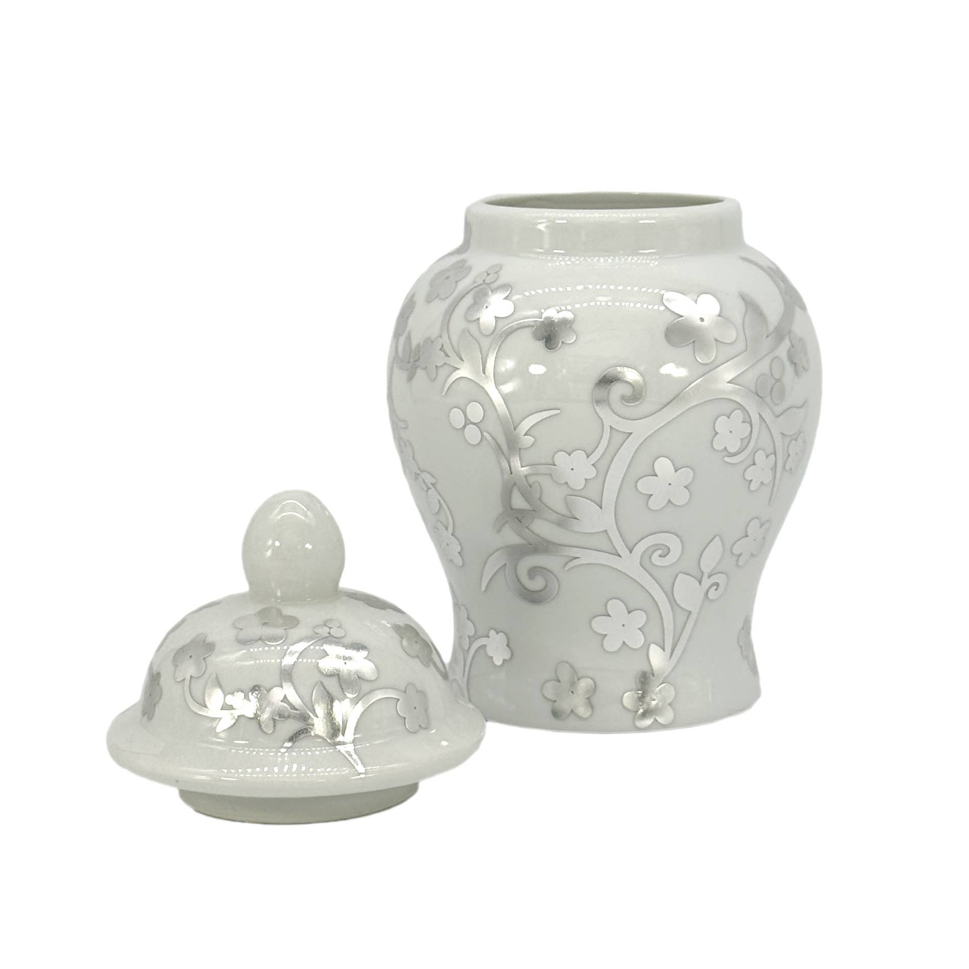 Galt International Company – wholesale Decorative jar – Small Chinoiserie Ceramic Decorative Tea & Ginger Jar 8"33