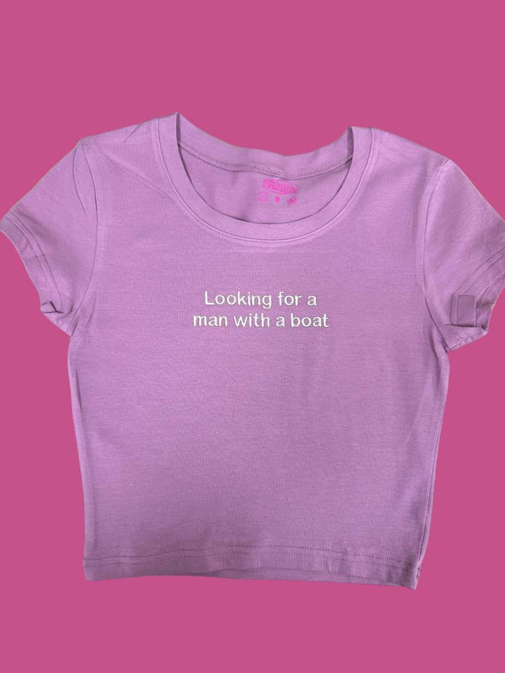 Looking For a Man With a Boat Crop Top for wholesale by Totally Iced Out