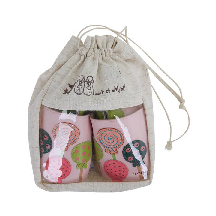 LAIT ET MIEL - Vente Chaussons – bébé - Pantoufles en cuir pour bébé - Sicettes