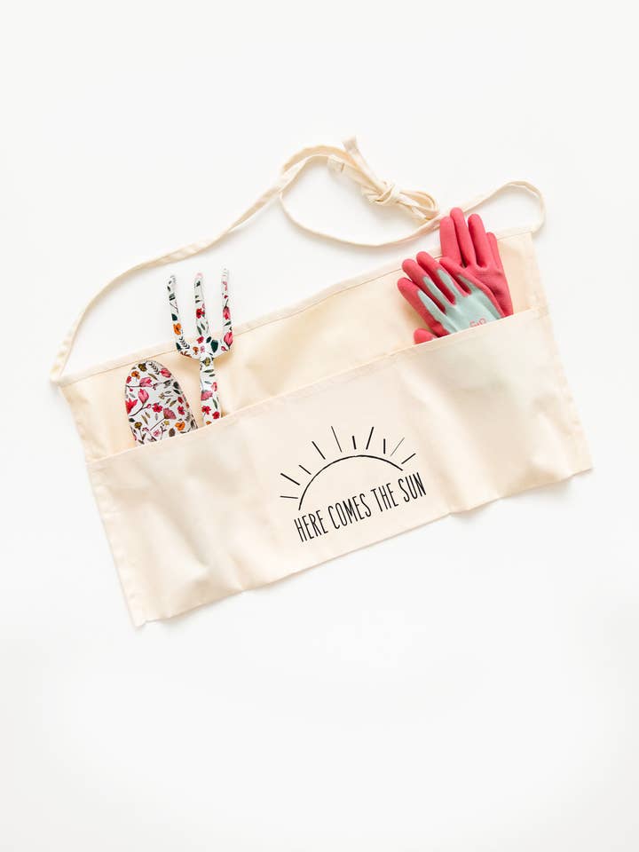 Here Comes the Sun Garden Waist Apron | Gardener Gift for wholesale by Nature Supply Co