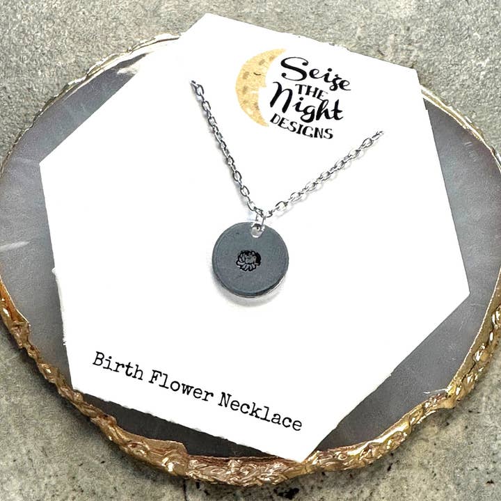 Colar de flores de nascimento de crisântemo de novembro por atacado de Seize The Night Designs