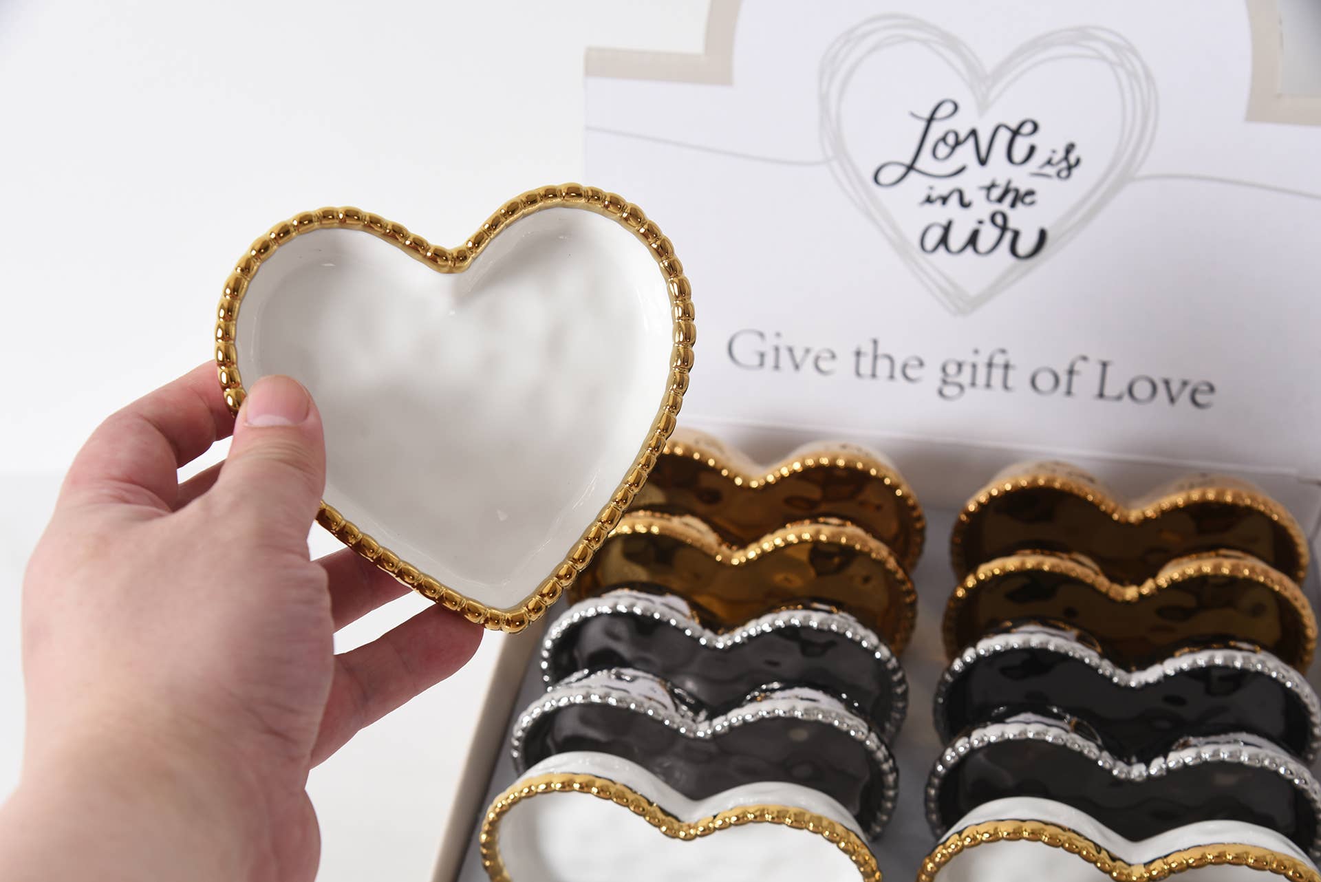 Pampa Bay - Venta al por mayor Bandejas/platos/boles decorativos - Caja CDU - 12 Mini Platos Corazón4