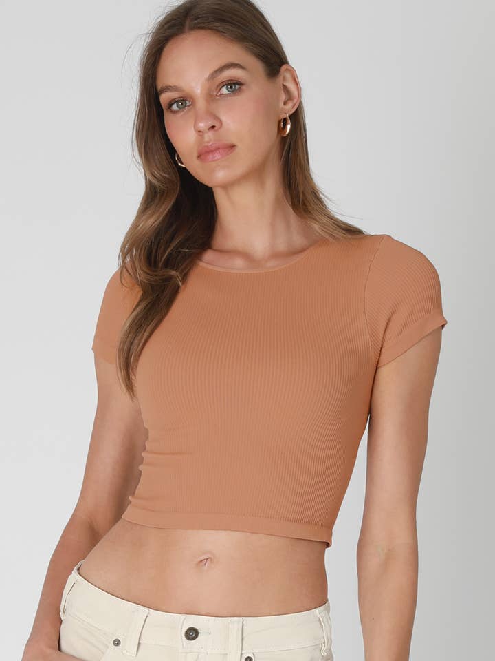 NIKIBIKI - Wholesale Knit Top - Women's - NS8232- Ribbed Baby Tee4