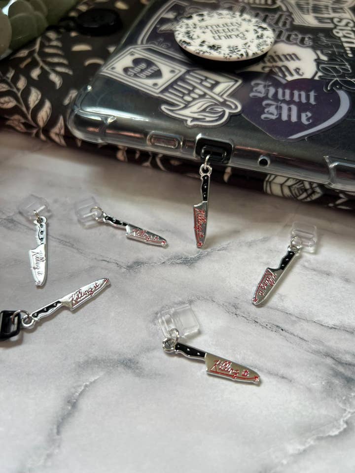 Killin' It Knife Kindle USB C Charm | Bookish Gift for wholesale by Dark Delights Bootique