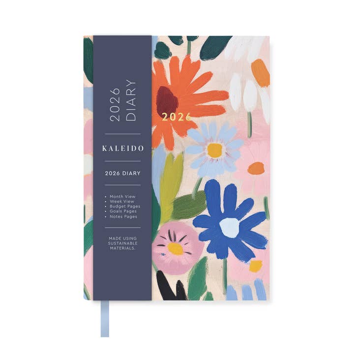 2026 Gouache Floral Diary (A6) (12638) for wholesale by Ohh Deer UK + EU