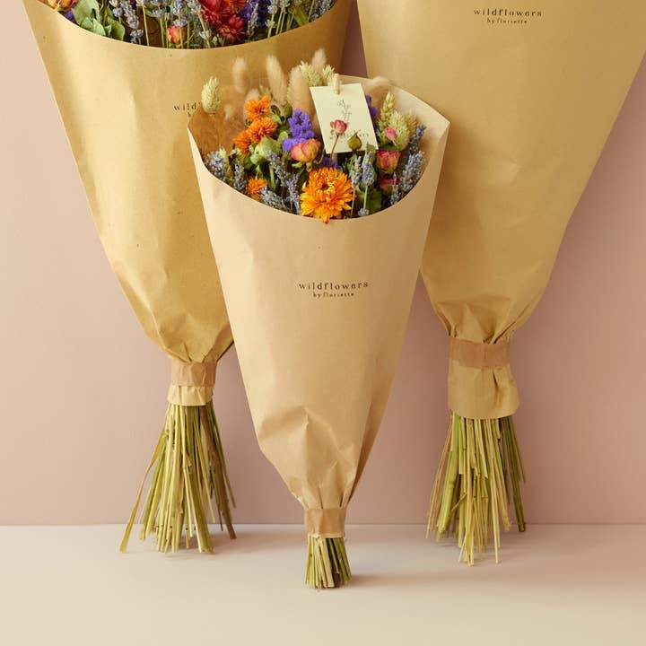 Dried Flowers - Field Bouquet - Orange for wholesale by Wildflowers by Floriette