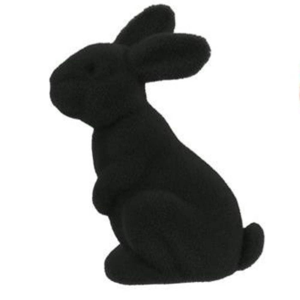 Trendy tree - Vente Figurine décorative - Lapin assis floqué de 11,5 po H x 7 po L, 6 assortis, violet, rose5