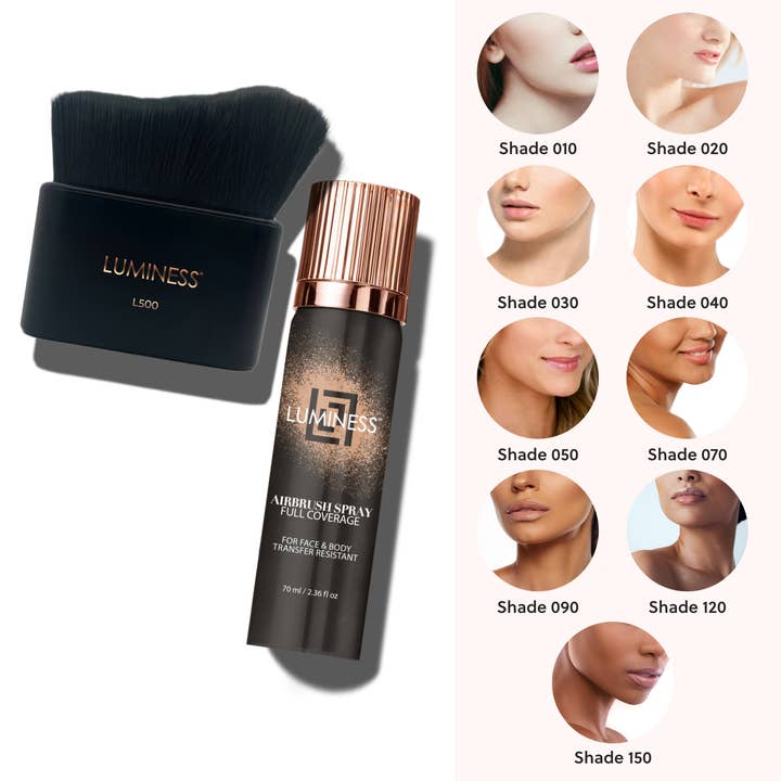 LUMINESS - Wholesale Foundation - Airbrush Spray Full Coverage Body & Face Foundation with Buffing Brush