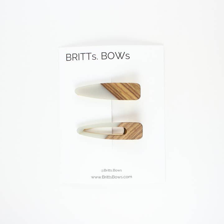 BRITTs. BOWs - Wholesale Hair Clip - Women's - Wood Clips, Pearl Clips, Matte Clips