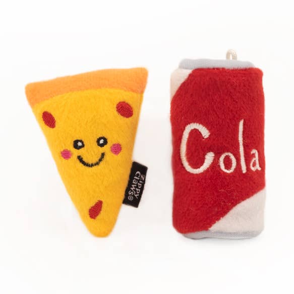 ZippyClaws® NomNomZ® - Pizza en cola - Kattenspeelgoed voor wholesale door ZippyPaws