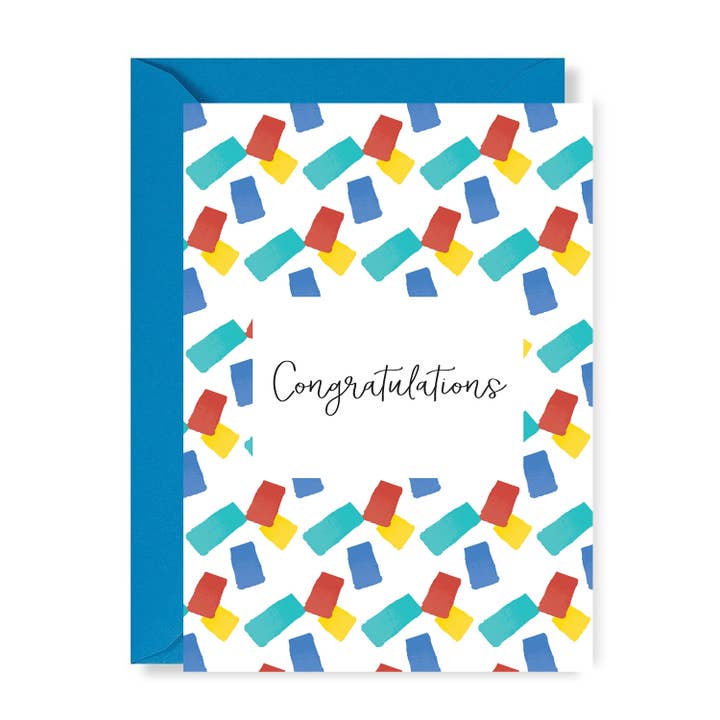 Confetti Congratulations Card for wholesale by Hue Complete Me
