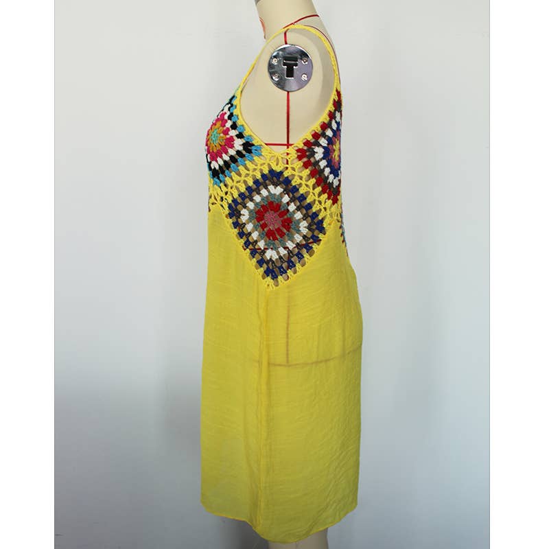 Hope & Sunshine - Wholesale Swim Cover Up - Women's - Crochet V-Neck Cover Up Dress22