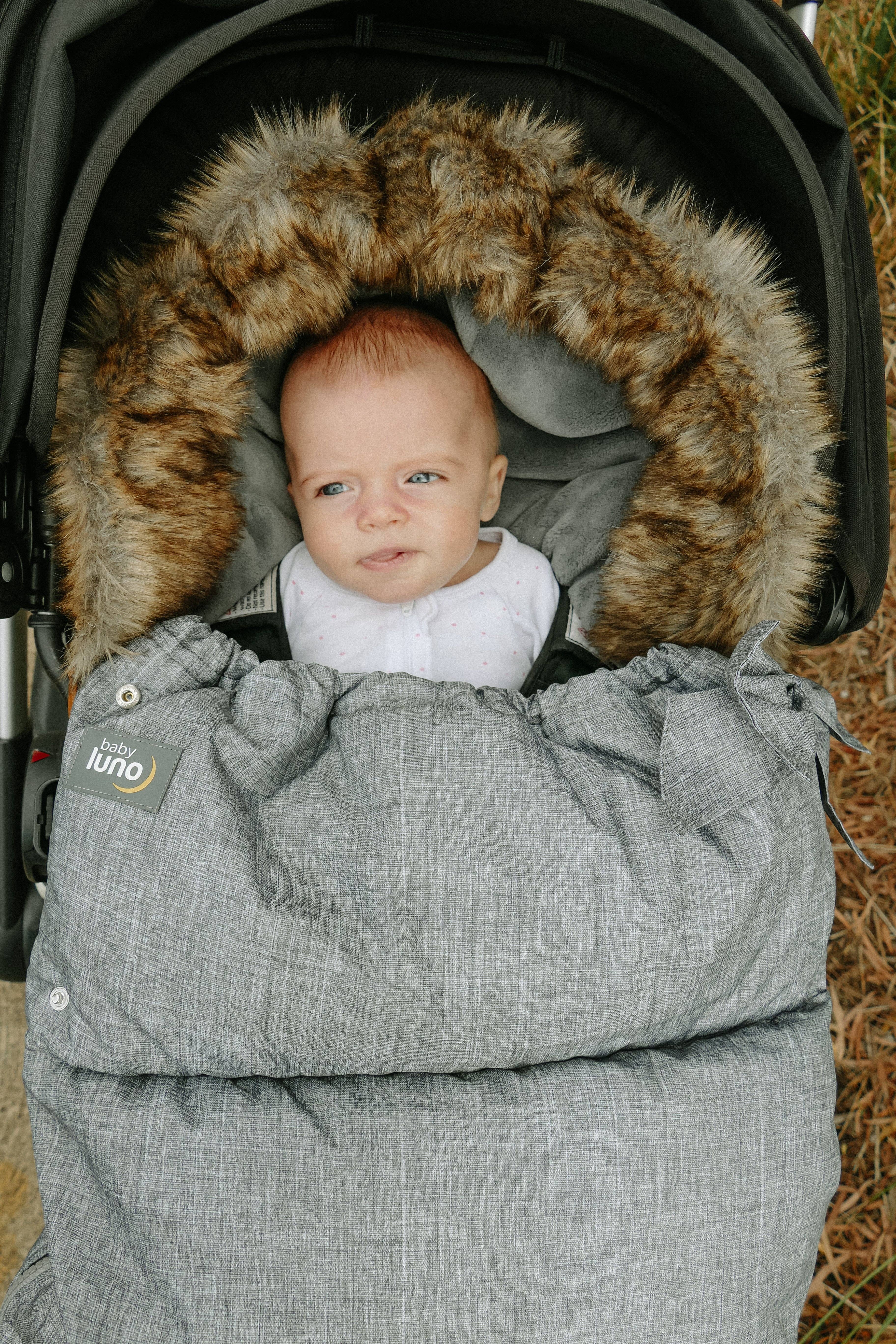baby luno - Wholesale Pram cover/accessory - baby luno Nordic Footmuff Pram Liner - Chic Grey8