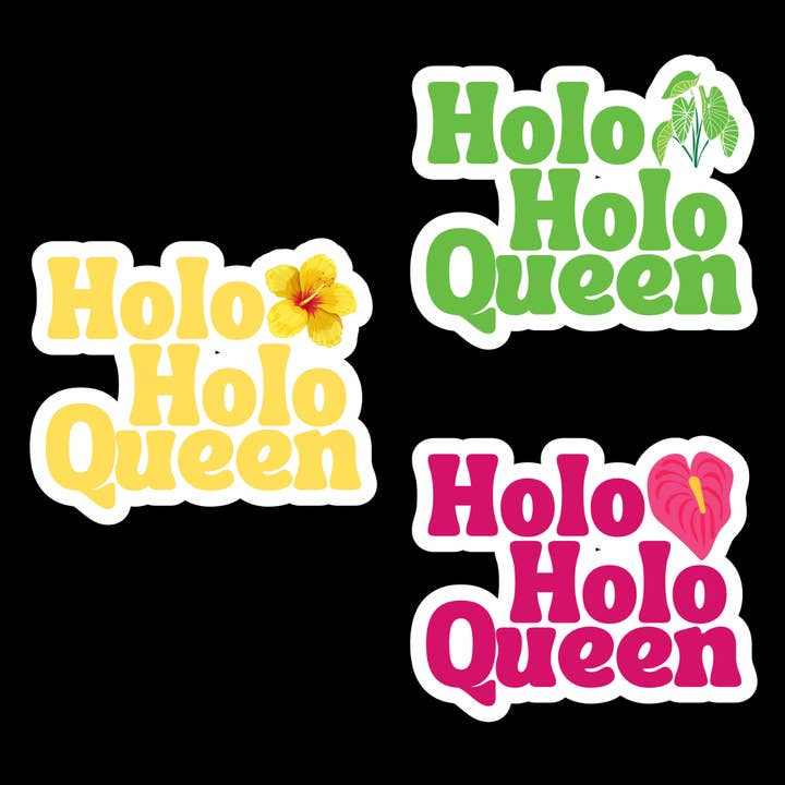Mini Holoholo Queen Sticker- Hawaiian glossy decal for wholesale by IwaWhy