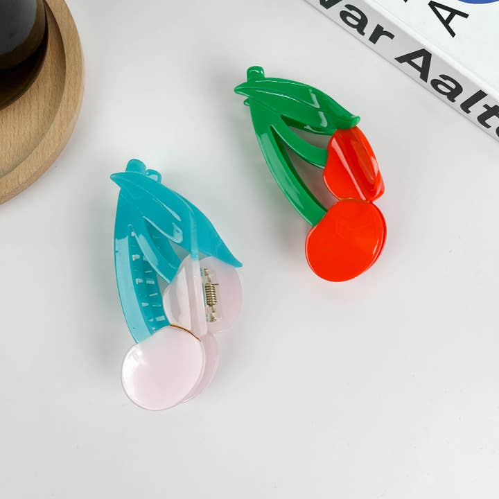 Fermaglio per capelli in acetato di ciliegia, clip per artigli alla frutta per la vendita all'ingrosso da parte di TheDivaSoap