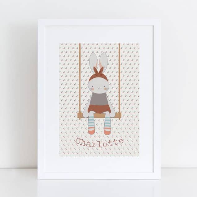 Personalised Bunny Print for wholesale by Folk + Nest™