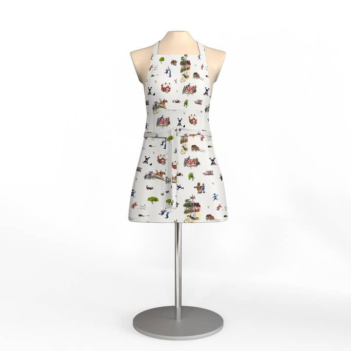 Emil I Katthult Offwhite Kinder Schort Met Zak voor wholesale door Arvidssons Textil