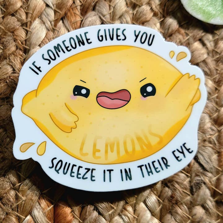 Sticker Sassy Lemon, autocollants en vinyle, autocollants pour la vente par Cozy Bee Creates