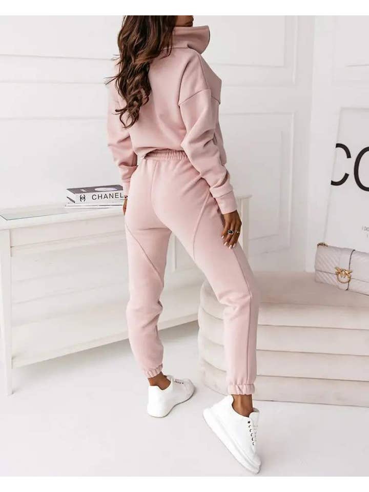 Queen Fashion - Wholesale Top & Skirt Set - Women's - Chic Half-Zip Lounge Set for Everyday Boutique Styling
5
