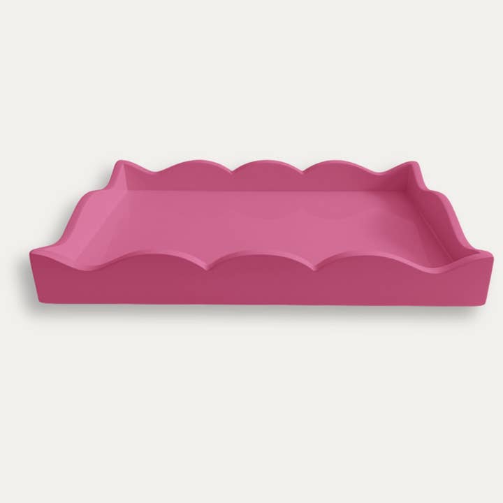 Scalloped Book Topper Tray - Rose for wholesale by Pastel Proper