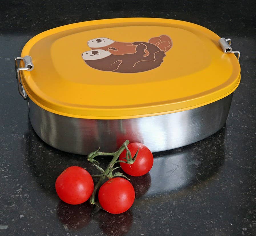 NHP International - Wholesale Lunch Bag/Box - Kids - The Zoo stainless steel kids lunchboxes with sea otter print3