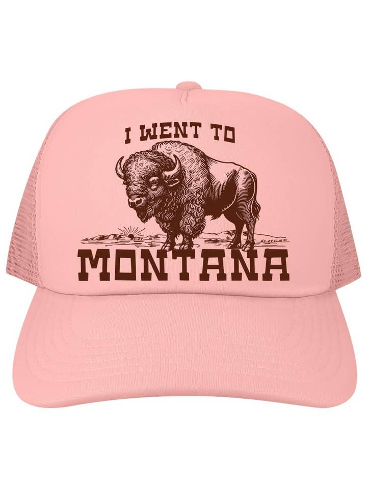 Fui a Montana Sombrero Divertido de Camionero con Bisonte para venta al por mayor de The Coin Laundry