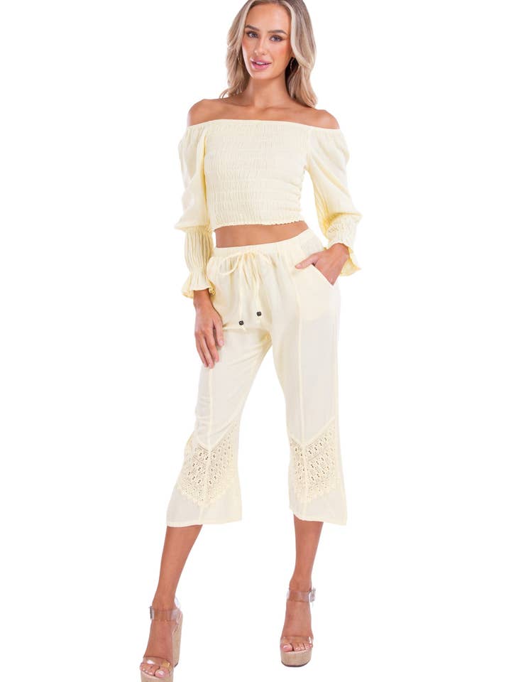 NW1361 - Baby Yellow Cotton Top for wholesale by Seaspice Resort Wear