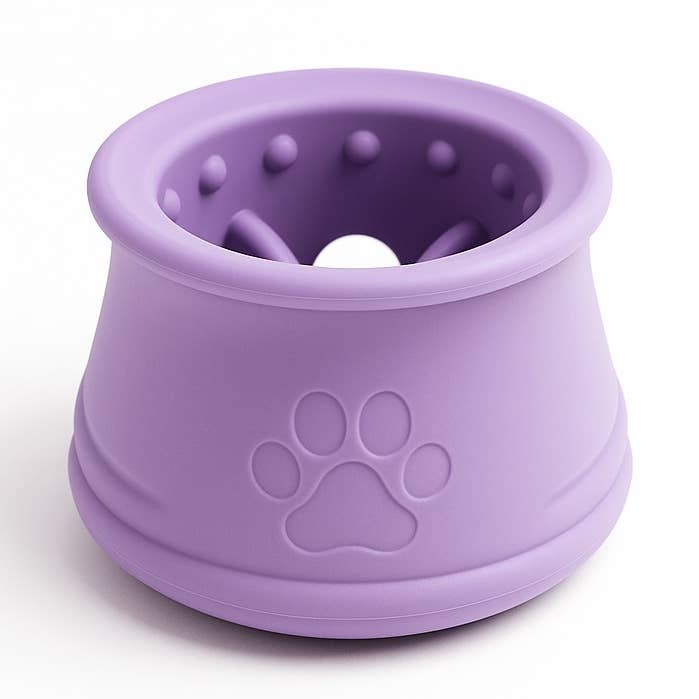 Fillable dog toy by Meaty Licks - Lilac for wholesale by Apex Pet Products (Meaty Bubbles)